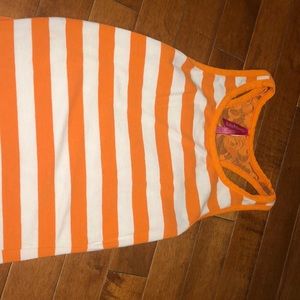 cuite patootie• orange and white striped tank
